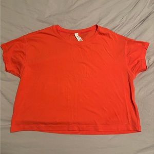 Lululemon orange crop top